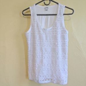 White Crochet Tank Top by J. Crew Factory